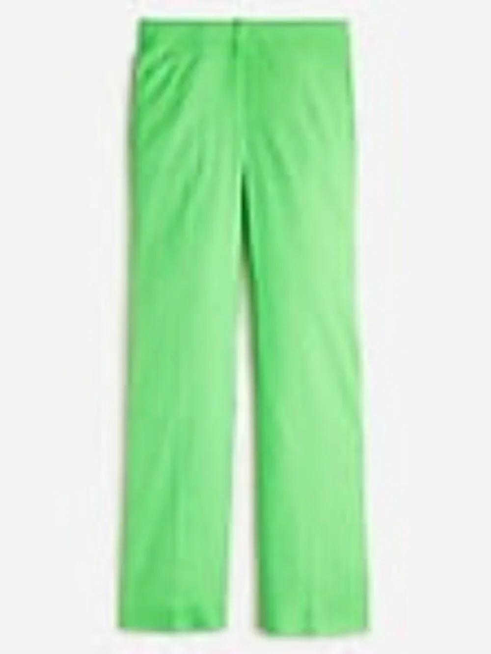 J Crew Summer Lime Neon Green Willa Flare pant in Stretch Linen